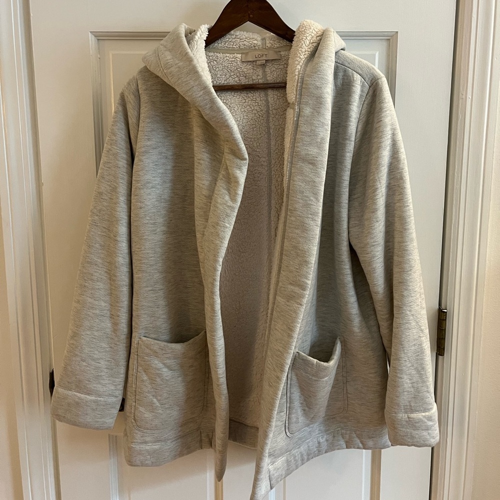 Loft Fuzzy Lined Hooded Jacket